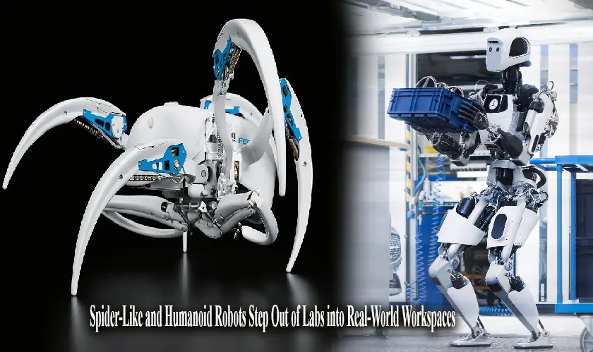 Spider-Like and Humanoid Robots Step Out of Labs into Real-World Workspaces