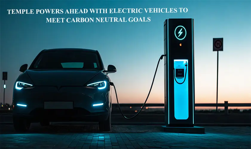 Temple Powers Ahead with Electric Vehicles to Meet Carbon Neutral Goals