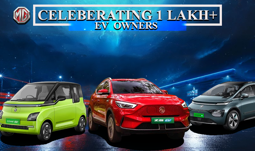 MG Motors Crosses 1 Lakh EV Sales, Strengthening Its Hold on India’s Electric Revolution