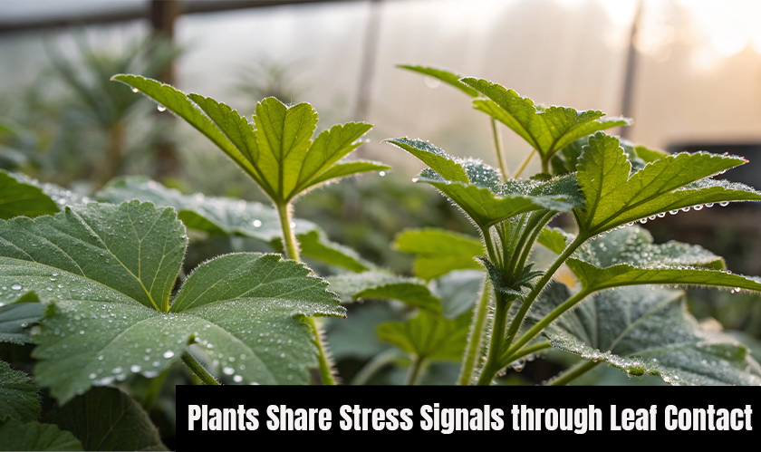 Plants Share Stress Signals through Leaf Contact