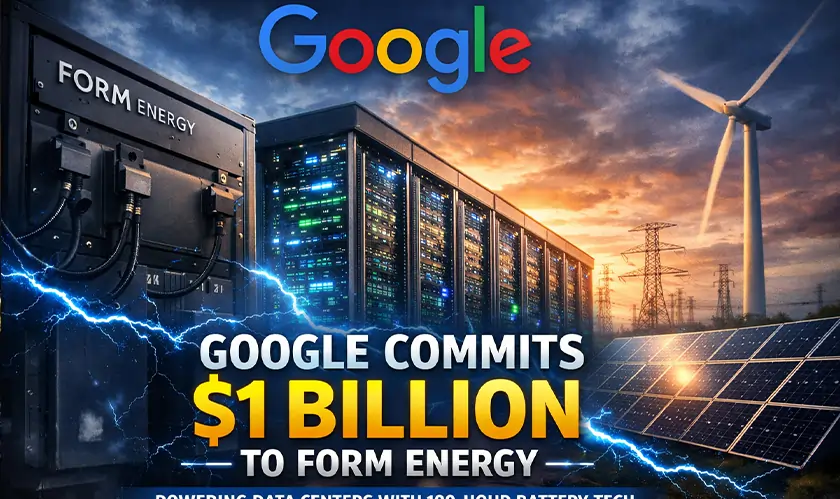 Google Commits $1 Billion to Form Energy to Power Data Center with 100 Hour Battery Technology