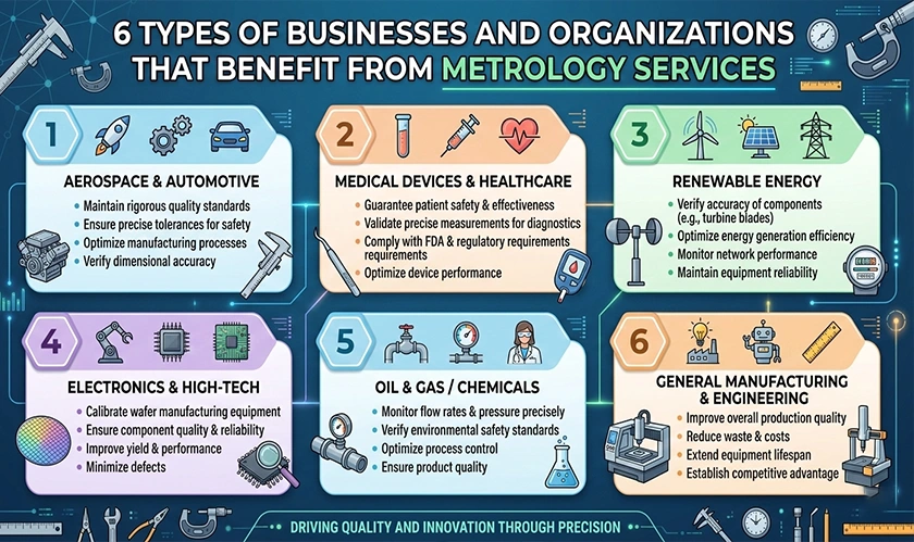 6 Types of Businesses and Organizations That Benefit from Metrology Services