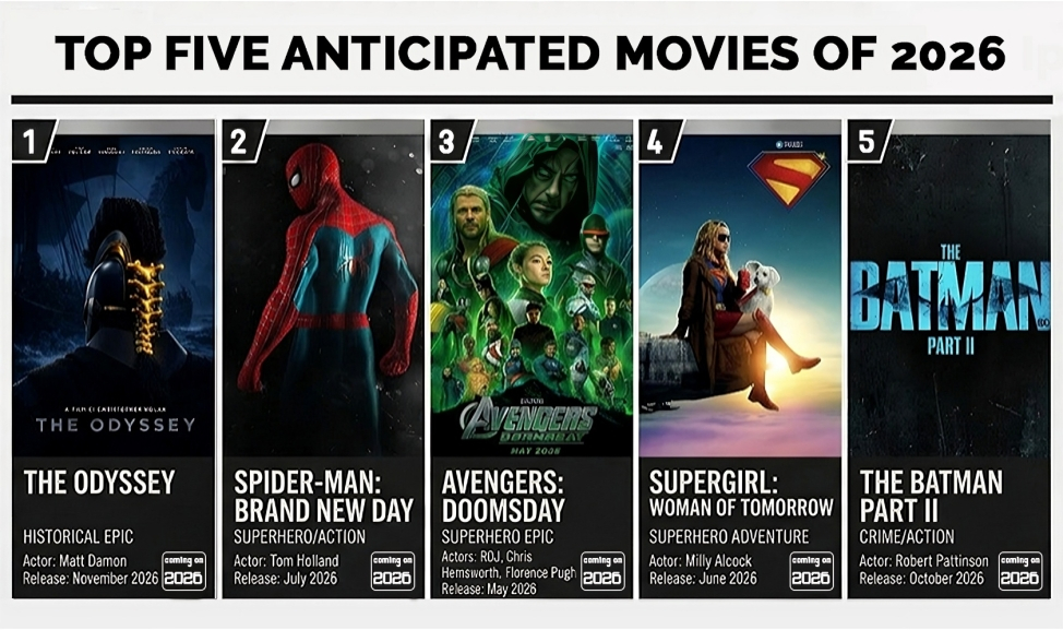  Top Five Anticipated Movies of 2026 