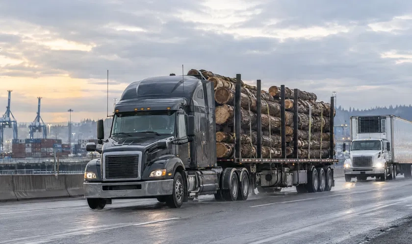 The Strange Physics of Trucks Carrying Everything From Timber to Frozen Food