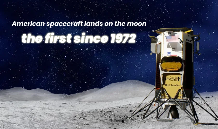 American spacecraft lands on the moon
