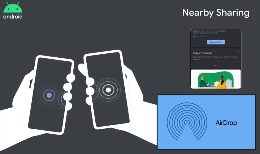 Android's AirDrop replica gets a new name â€œNearby Sharingâ€