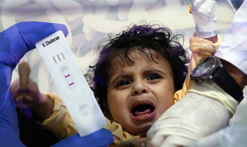 Cholera affects displaced children