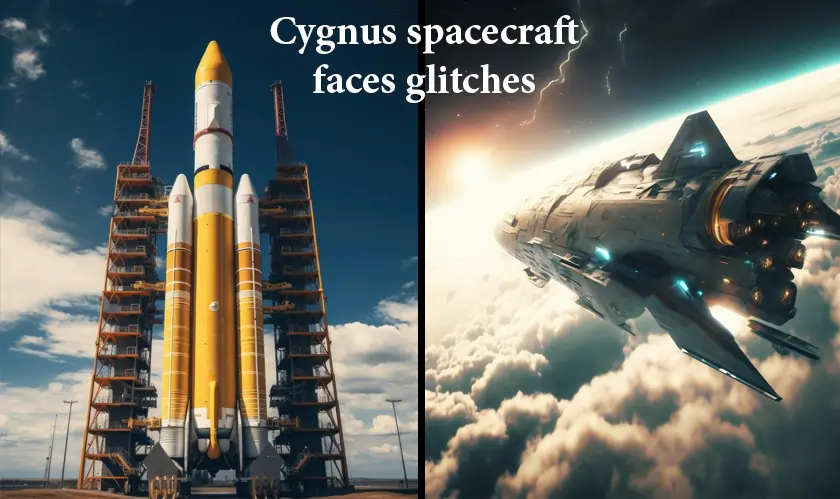 Cygnus spacecraft, Falcon 9 launch, ISS cargo mission, space flight difficulties.