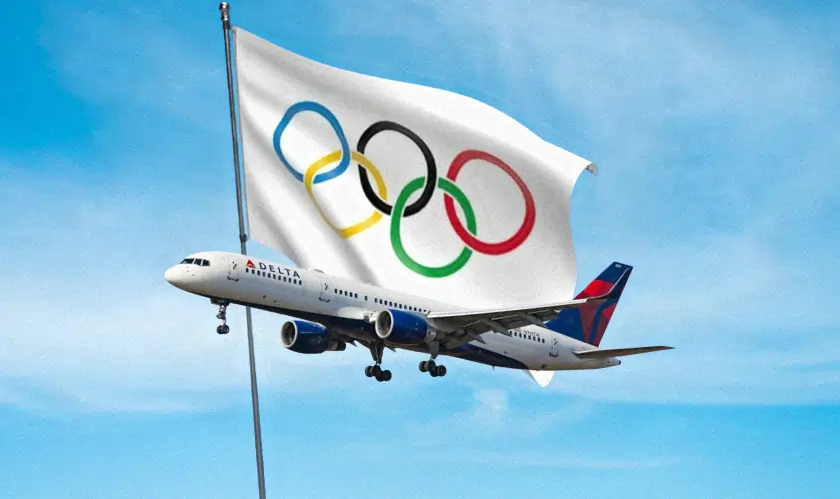 Delta Air Lines, LA28, Airbus A350-900, Olympic flag, Los Angeles