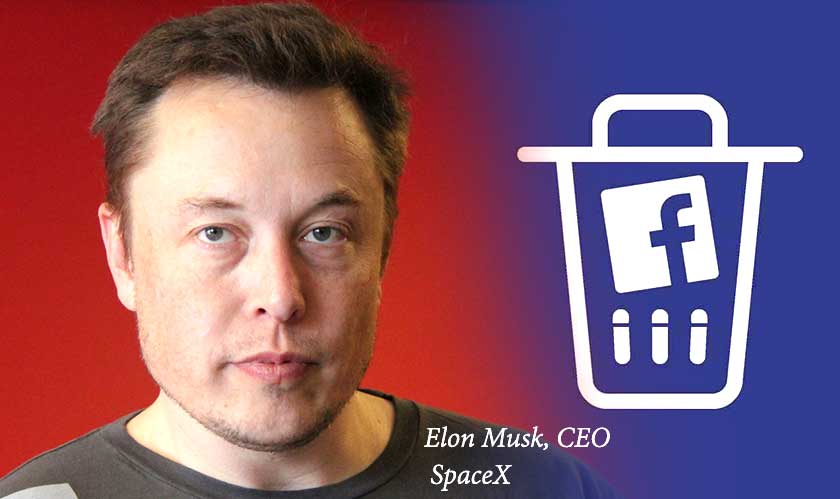 Elon Musk takes up the #DeleteFacebook Challenge; Removes Tesla and SpaceX pages