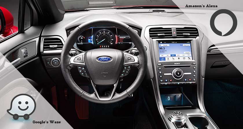 Ford's SYNC infotainment has Amazon's Alexa and Google's Waze.