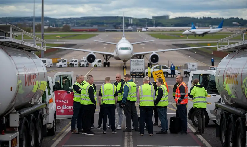 Fuel Tanker, Edinburgh Airport, Aviation, Delay