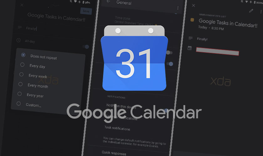 Finally Google Tasks lands in Google Calendar