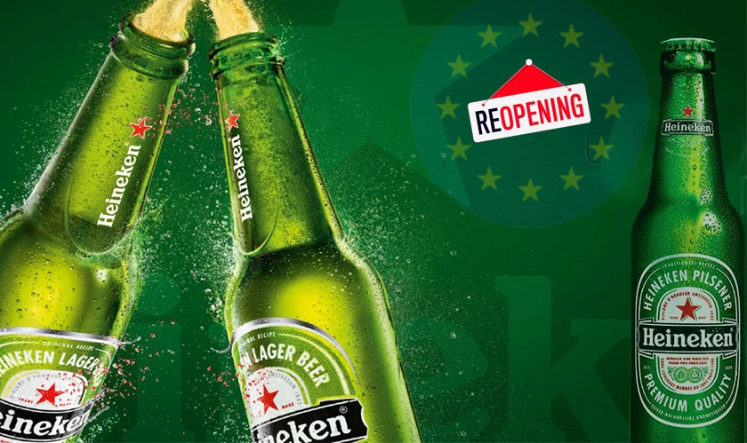 Heineken beer sales climb as bars across Europe reopen
