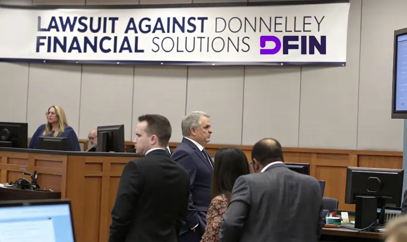 Lawsuit, Donnelley Financial Solutions, RegTech, Financial Compliance Industry
