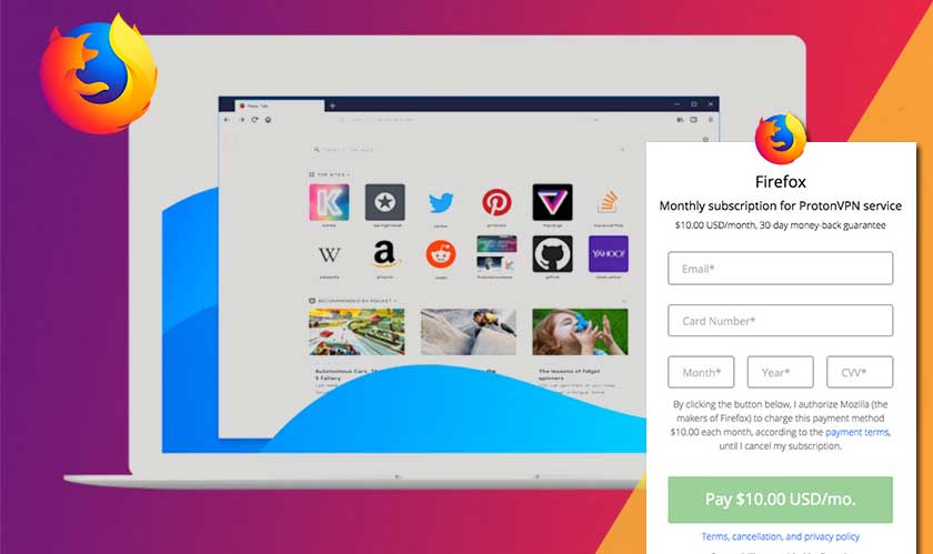 Mozilla Firefox rolls out new subscription service with VPN