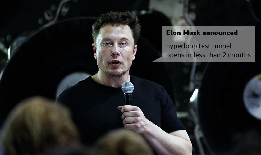 Elon Musk's Hyperloop Test Tunnel is coming to life at SpaceX site
