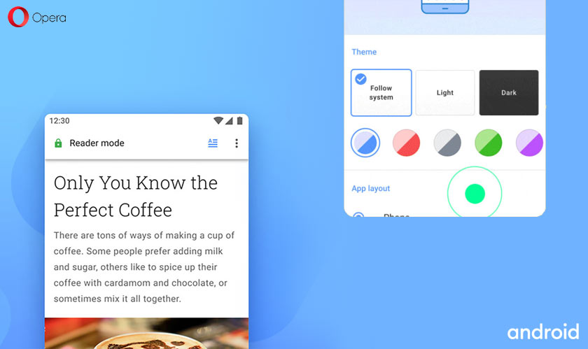 Opera 56 for Android now has Reader mode and action button