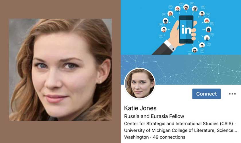 Spy uses AI generated profile picture on LinkedIn for connections