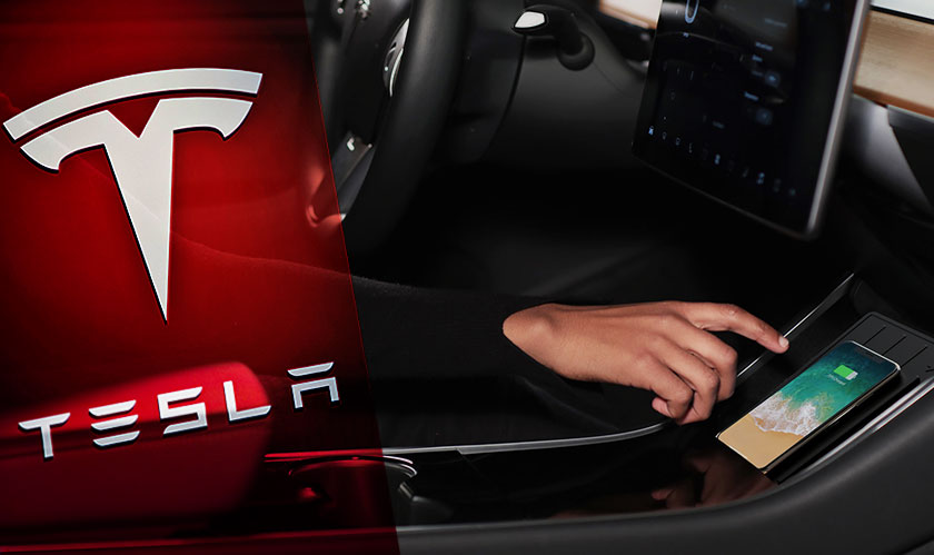 Charge your phones on the new Tesla wireless charger.