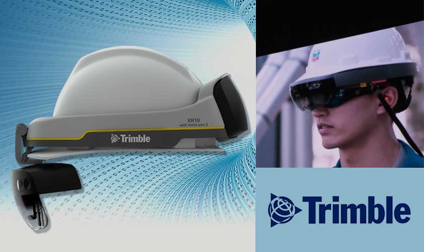 Trimble XR10 is a customized hardhat with a built-in HoloLens