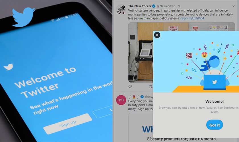 Twitter's new web interface also has an emoji button