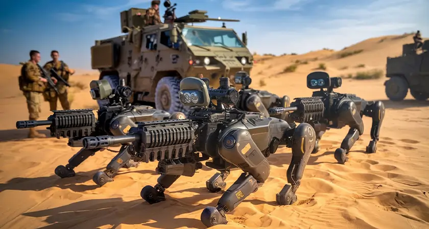 US Army Tests Armed Robot Dogs