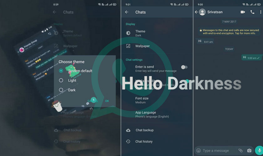 WhatsApp Dark mode stable update finally available now