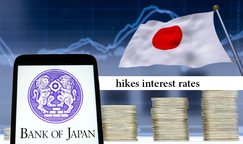 17 years Bank of Japan hikes interest rates