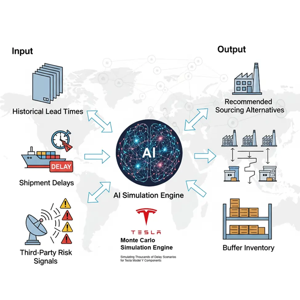 AI simulating supplier delay scenarios